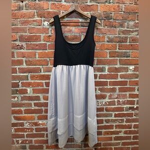 Elegant Black and Metallic Women's Dress